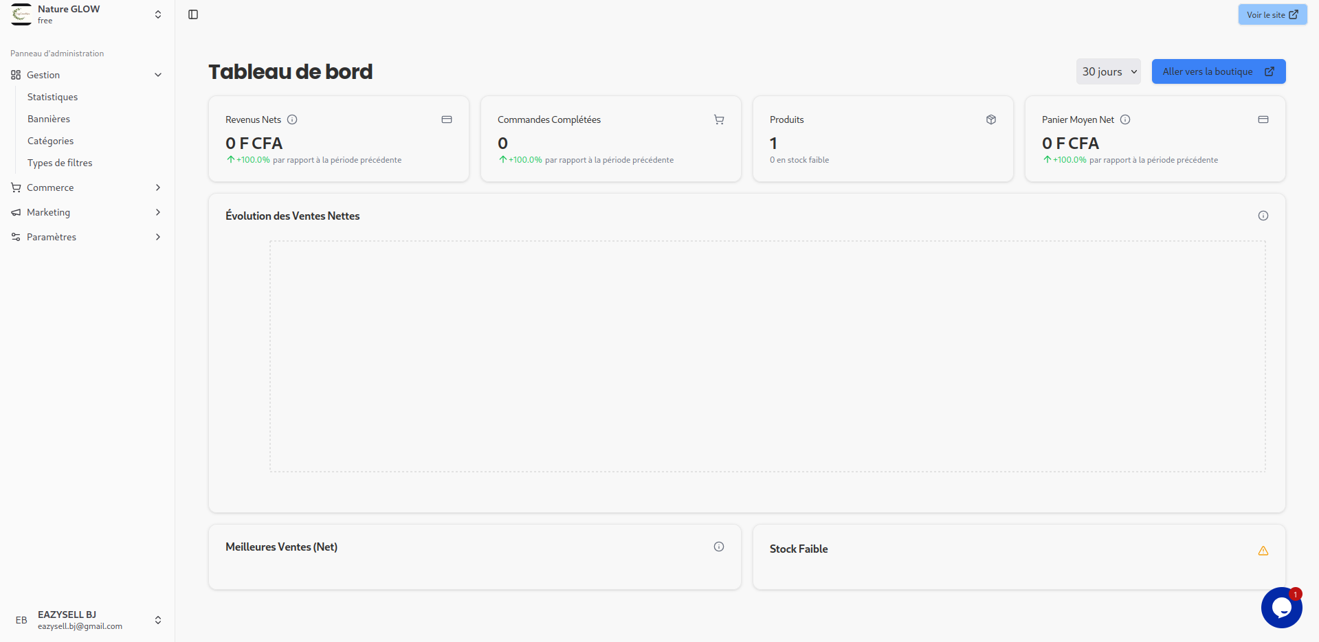 Eazysell Dashboard Preview